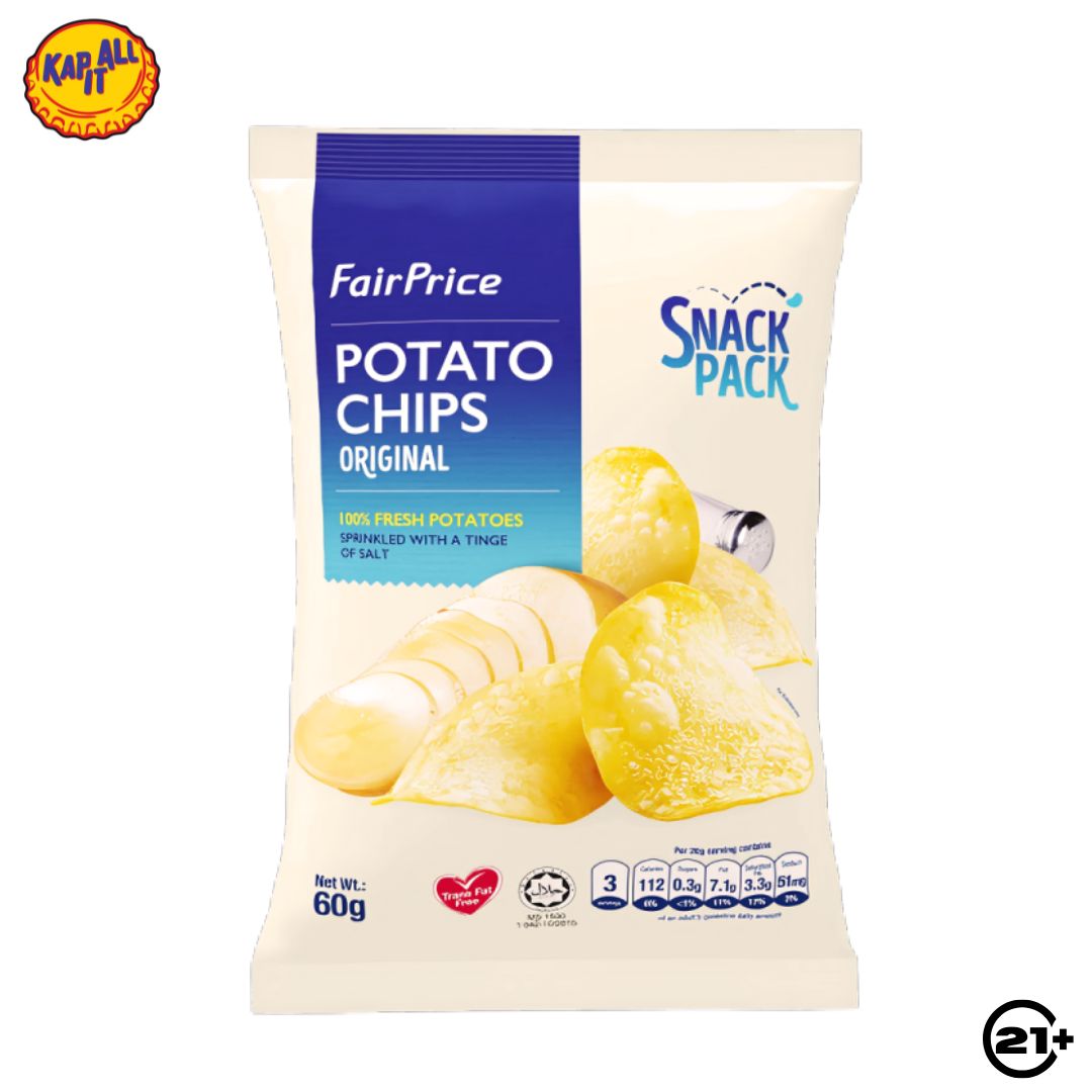 FAIRPRICE POTATO CHIPS ORIGINAL SNACK PACK 60g