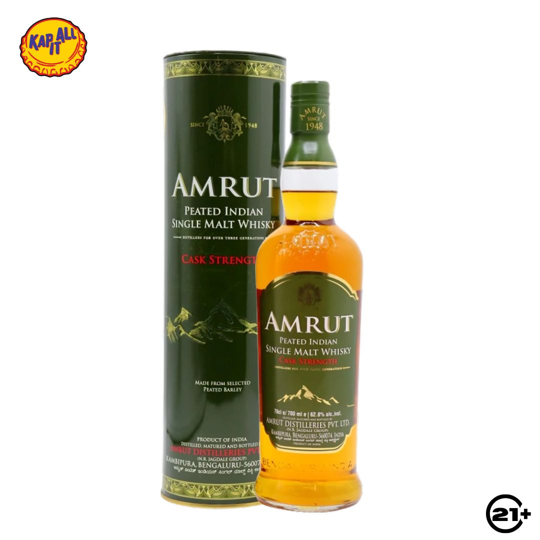 AMRUT PEATED CASK STRENGTH SINGLE MALT WHISKY 700ML