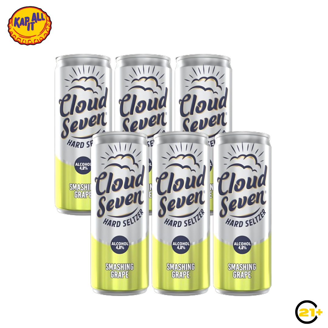 PAKET BEER CLOUD SEVEN SMASHING GRAPE CAN 350ml - 6 CAN