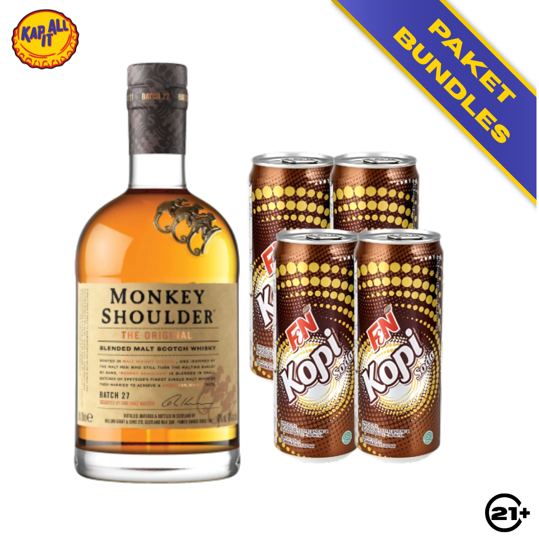 COFFEE HIGHBALL- 1 MONKEY SHOULDER BLENDED MALT SCOTCH WHISKY 700ml + 4 F&N COFFEE SODA 325ml