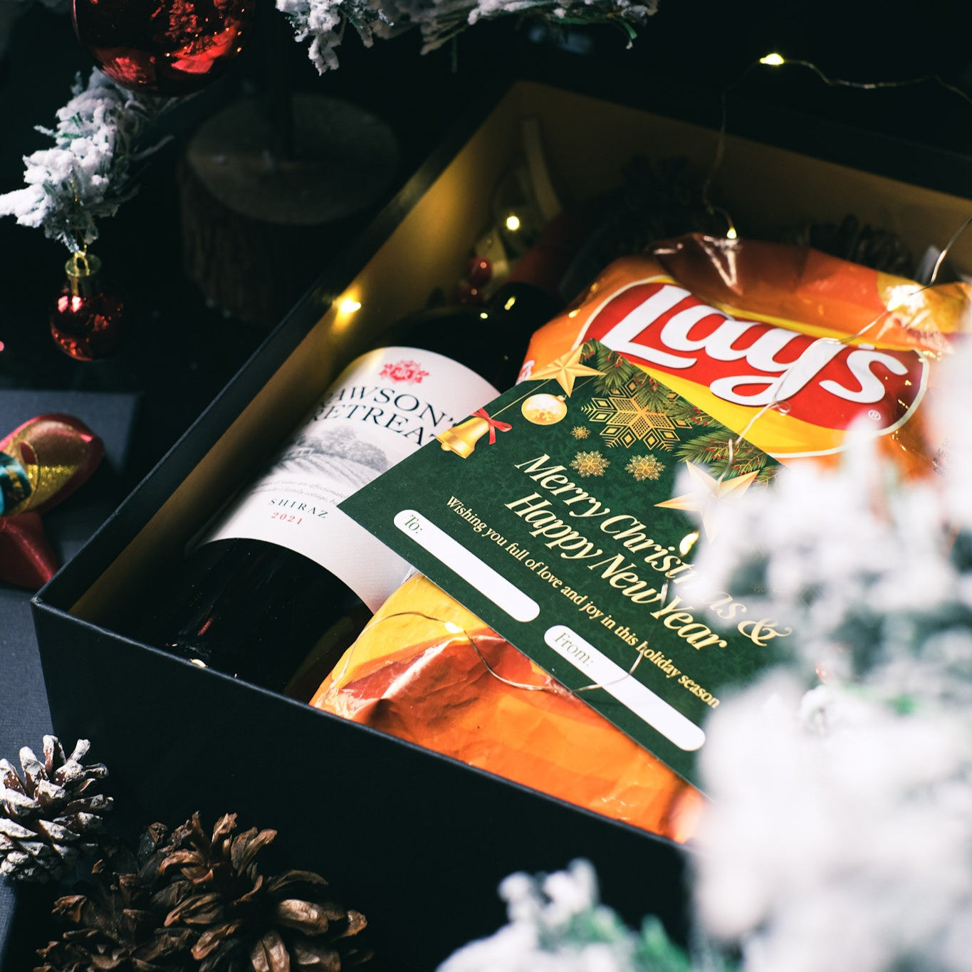 BOX HAMPERS FREE GREETING CARD (BOX ONLY)