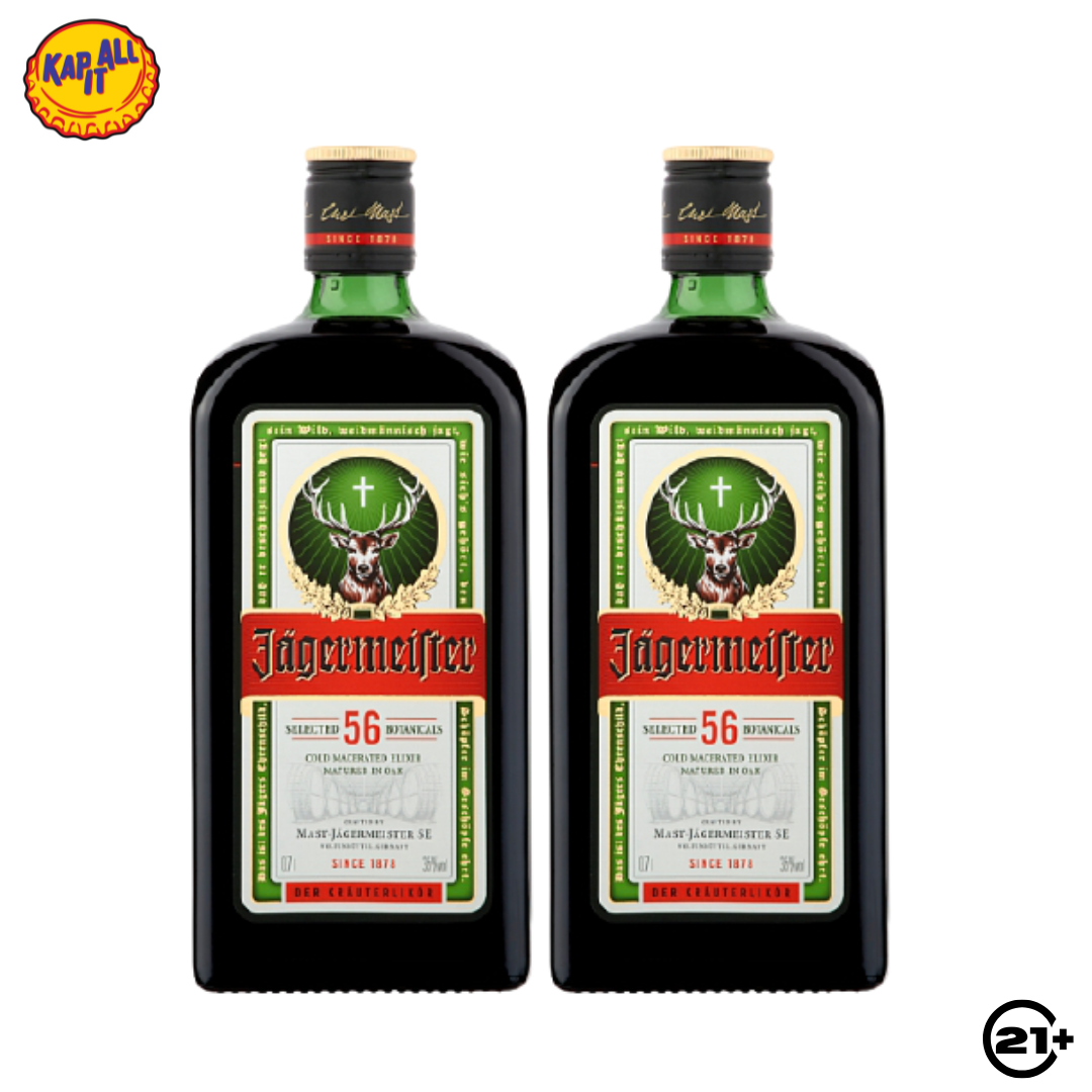 TWIN JAGERMEISTER GERMAN LIQUEUR 700ml - 2 BOTTLES