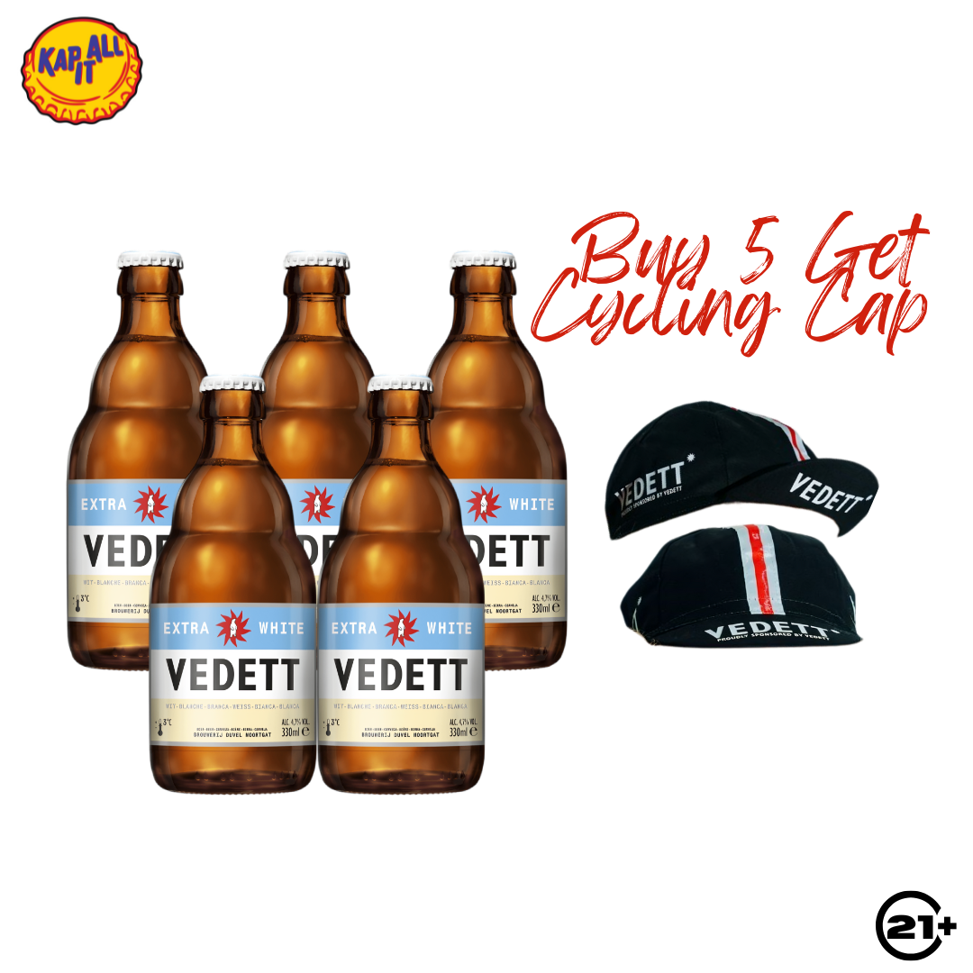 BEER VEDETT EXTRA WHITE 330ml - BUY 5 GET CYCLING CAP