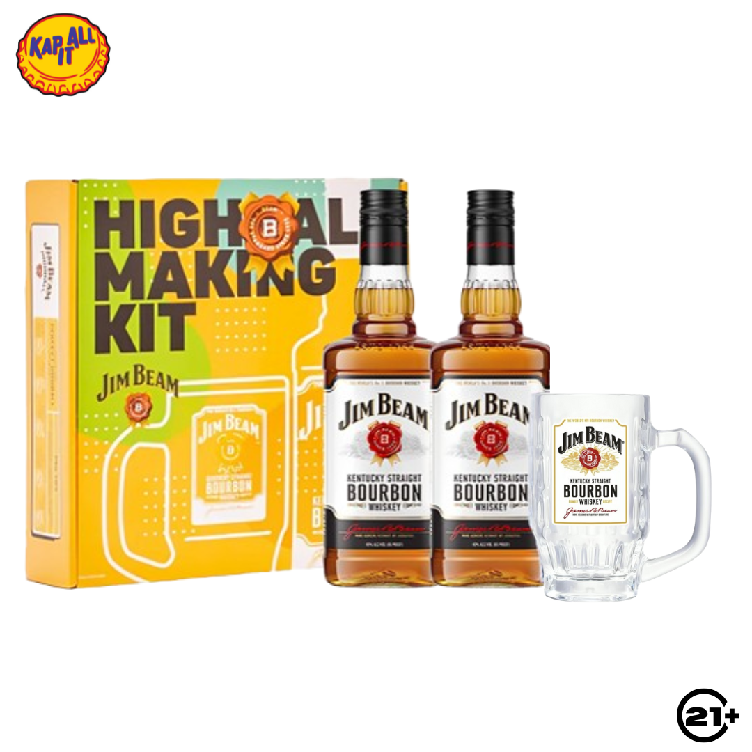 PAKET JIM BEAM WHITE BOURBON WHISKY 750ml 2 BOTTLE (VAP)