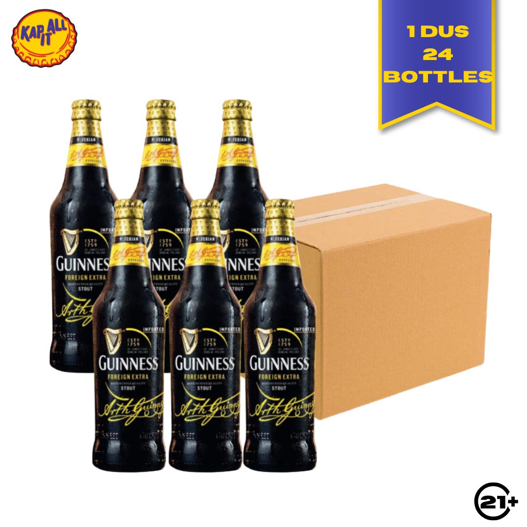 PAKET BEER GUINNESS FOREIGN EXTRA STOUT PINT 325ml - 1 DUS ( 24 BOTTLES)