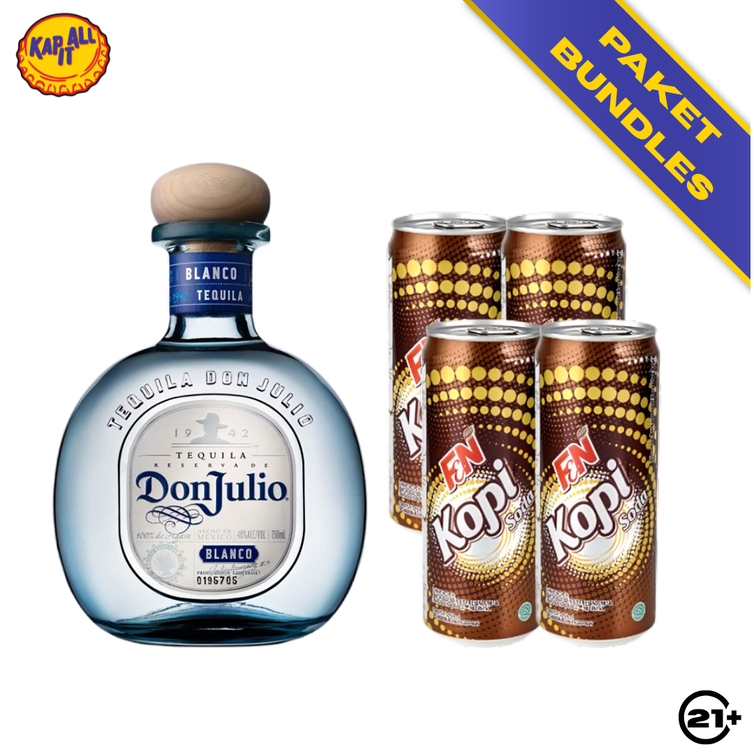 TEQUILA ESPRESSO TWIST - 1 DON JULIO BLANCO TEQUILA 750ml + 4 F&N COFFEE SODA 325ml