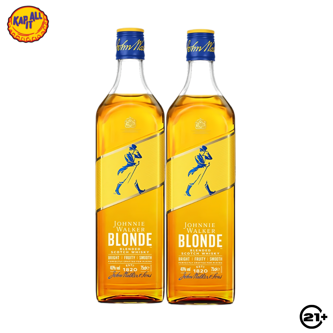 TWIN JOHNNIE WALKER BLONDE WHISKY 750ml - 2 BOTTLES