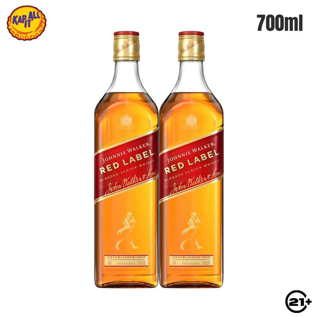 TWIN JOHNNIE WALKER RED LABEL 750ml - 2 BOTTLES
