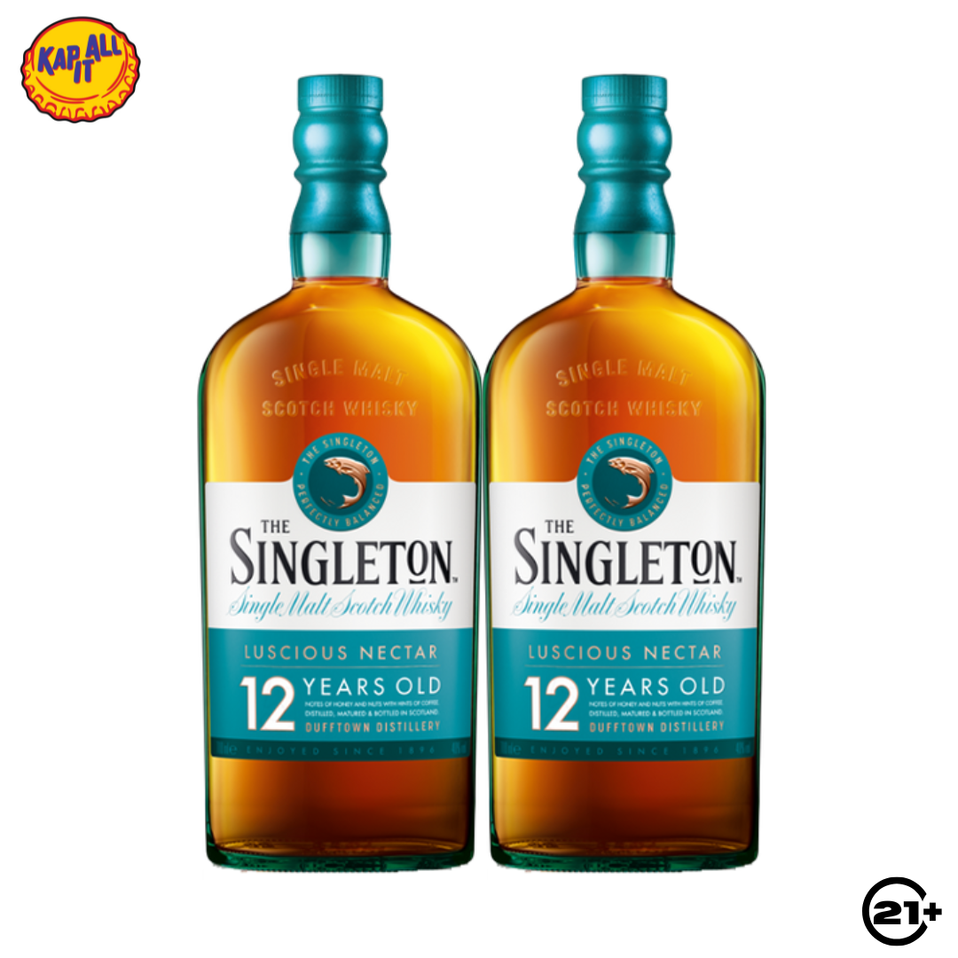 TWIN THE SINGLETON LUSCIOUS NECTAR 12 Y.O SINGLE MALT SCOTCH WHISKY 700ml - 2 BOTTLES