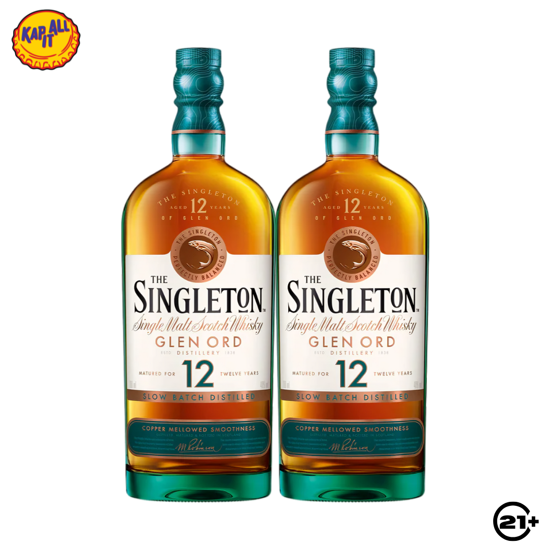 TWIN THE SINGLETON GLEN ORD 12 Y.O SINGLE MALT SCOTCH WHISKY 700ml - 2 BOTTLES