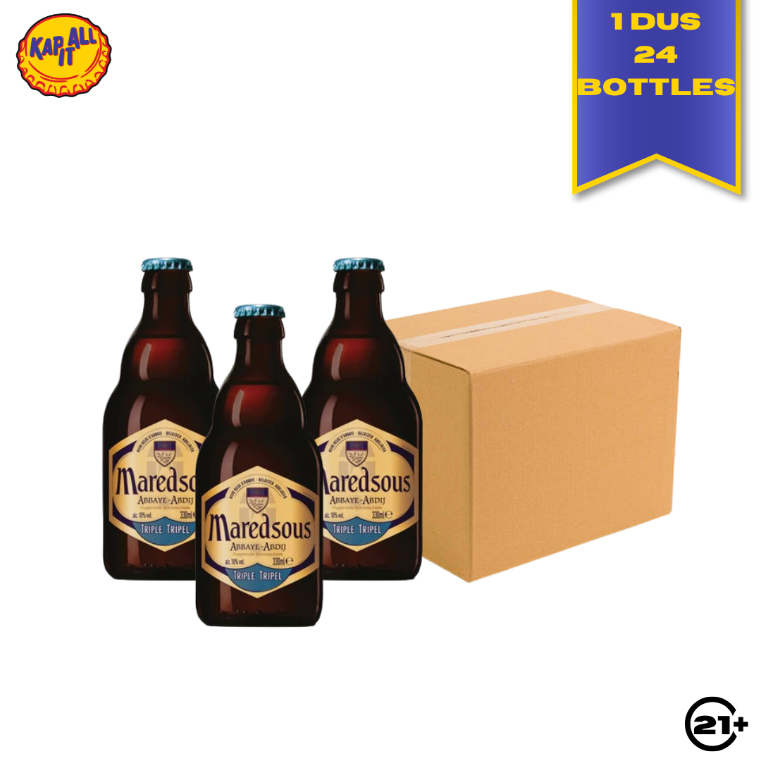 PAKET BEER MAREDSOUS TRIPLE PINT 330ml - 1 DUS 24 BOTTLES