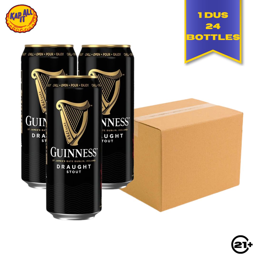 PAKET BEER GUINNESS DRAUGHT CAN IMPORTED 440ml - 1 DUS 24 CAN