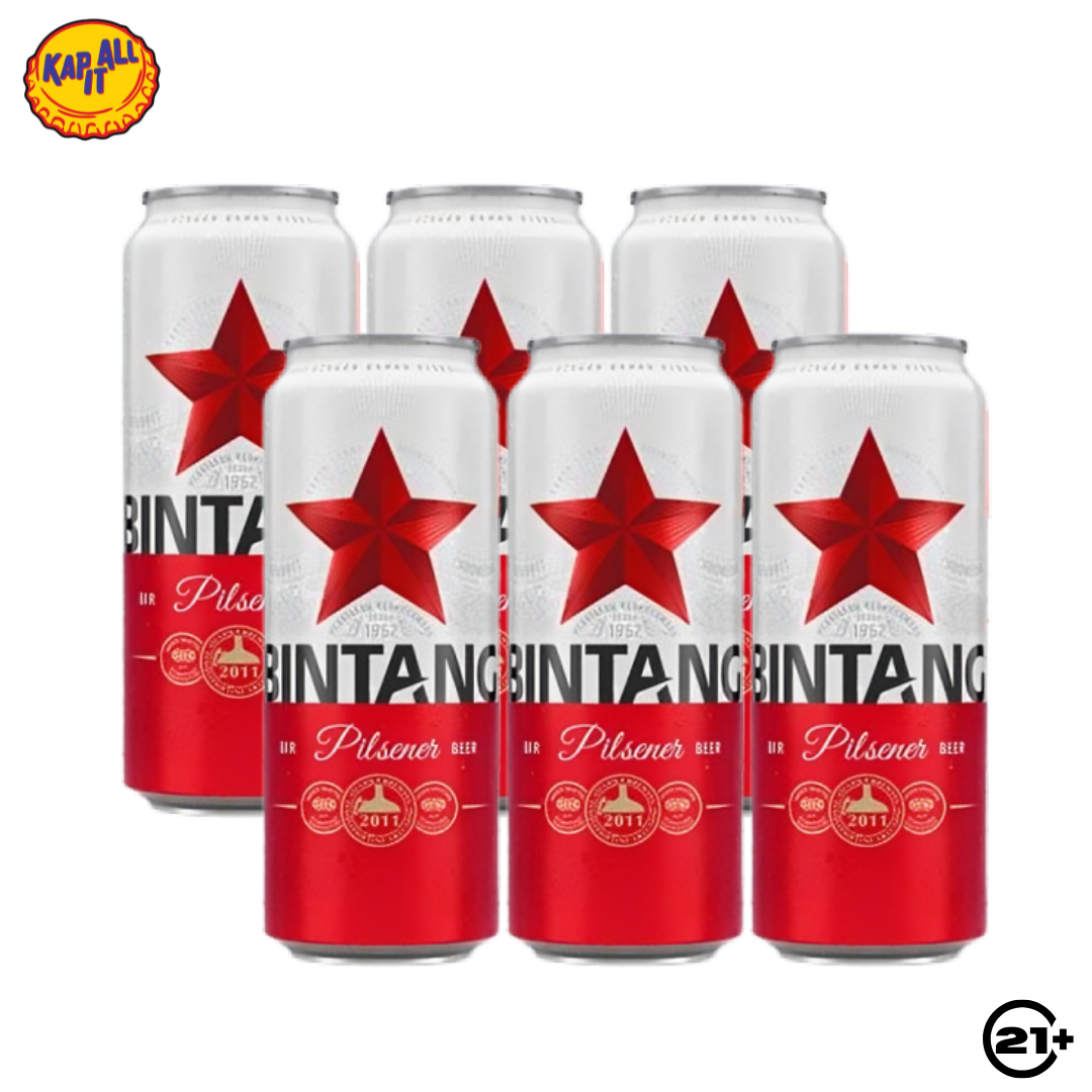 Paket Bintang Pilsener Beer Can 500ml - 6 Can