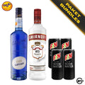 Blue Lagoon Kit - Smirnoff Original Red Vodka 750ml + Giffard Blue Curacao 700ml + F&N Club Soda Water325ml