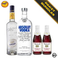 Cosmopolitan Cocktail Kit - Absolut Vodka Original 750ml + Giffard Parfait Triple Sec Liqueur 700ml + Martinellis Apple Cranberry 250ml