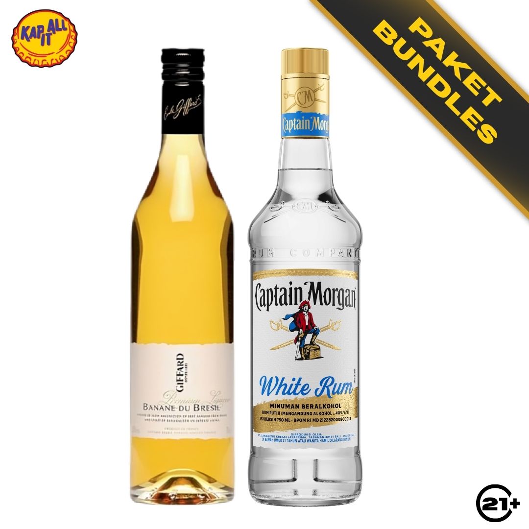Banana Daiquiri Kit - Captain Morgan White Rum 750ml + Giffard Banane du Bresil 700ml