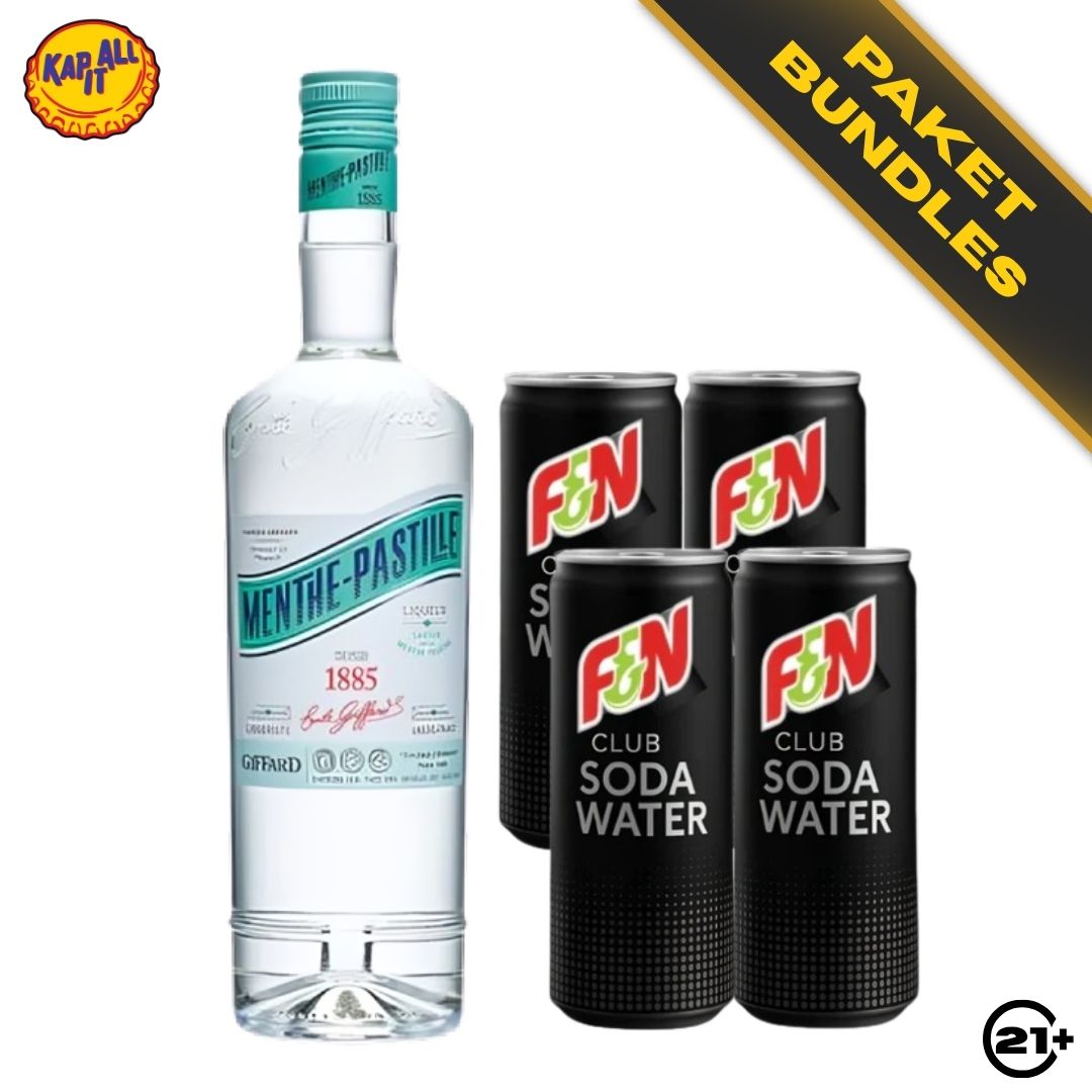 Mint Spritz Kit - Giffard Menthe Pastille 700ml + F&N Club Water Soda 325ml