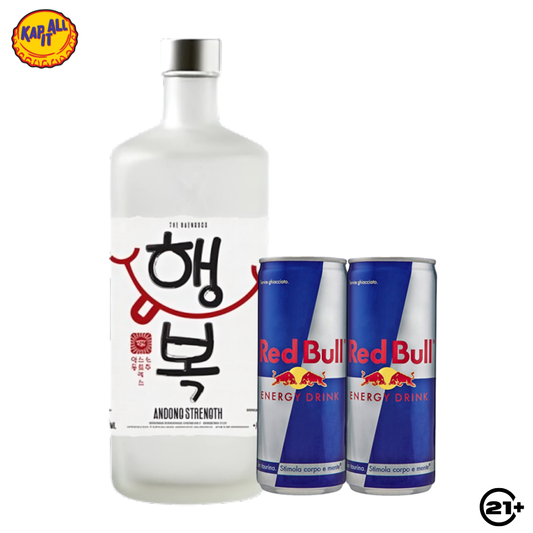 PAKET ANDONG STRENGTH SOJU ORIGINAL 700ml + 2 RED BULL 250ml