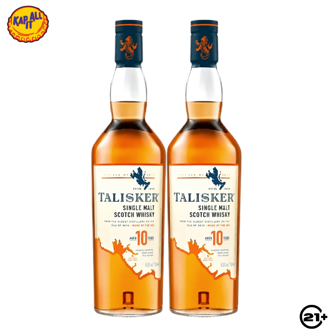 Twin Talisker 10 YO 700ml - 2 Bottles