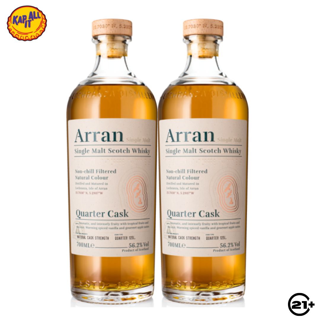 Twin Arran Quarter Cask Single Malt Scotch Whisky 700ml - 2 Bottles