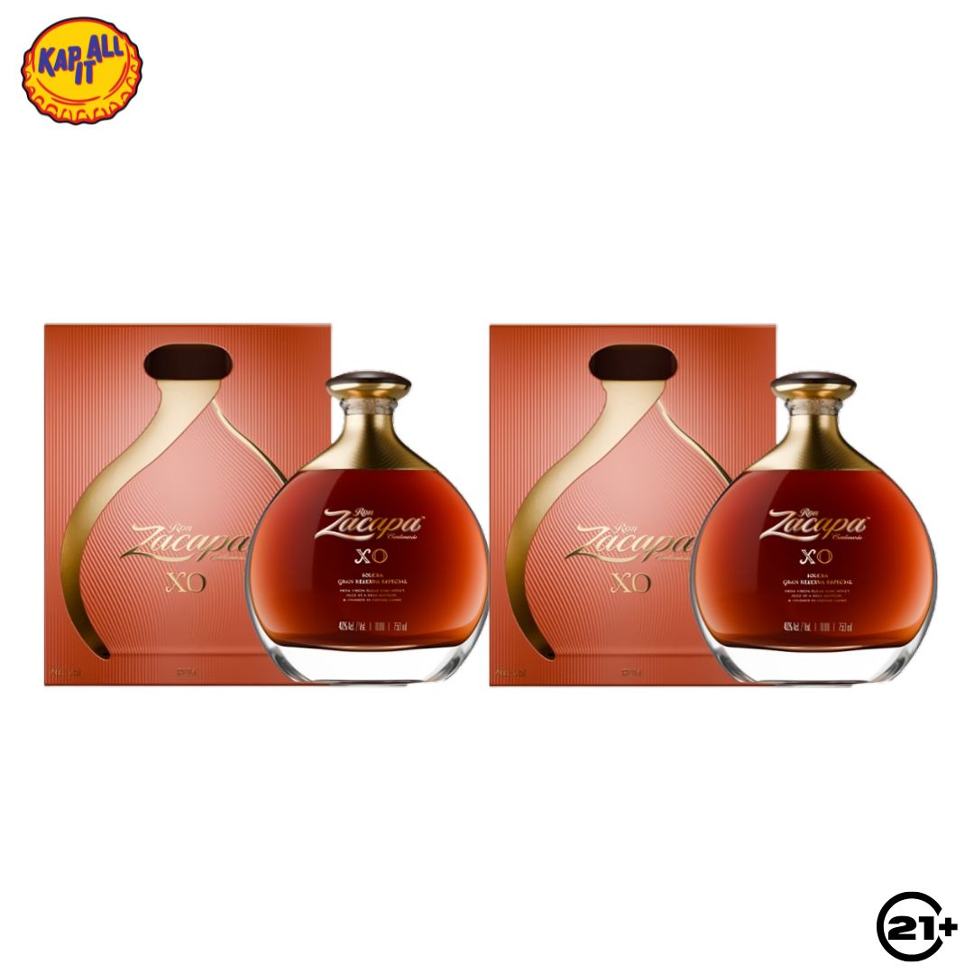 TWIN RON ZACAPA CENTENARIO XO RUM 750ml - 2 BOTTLES