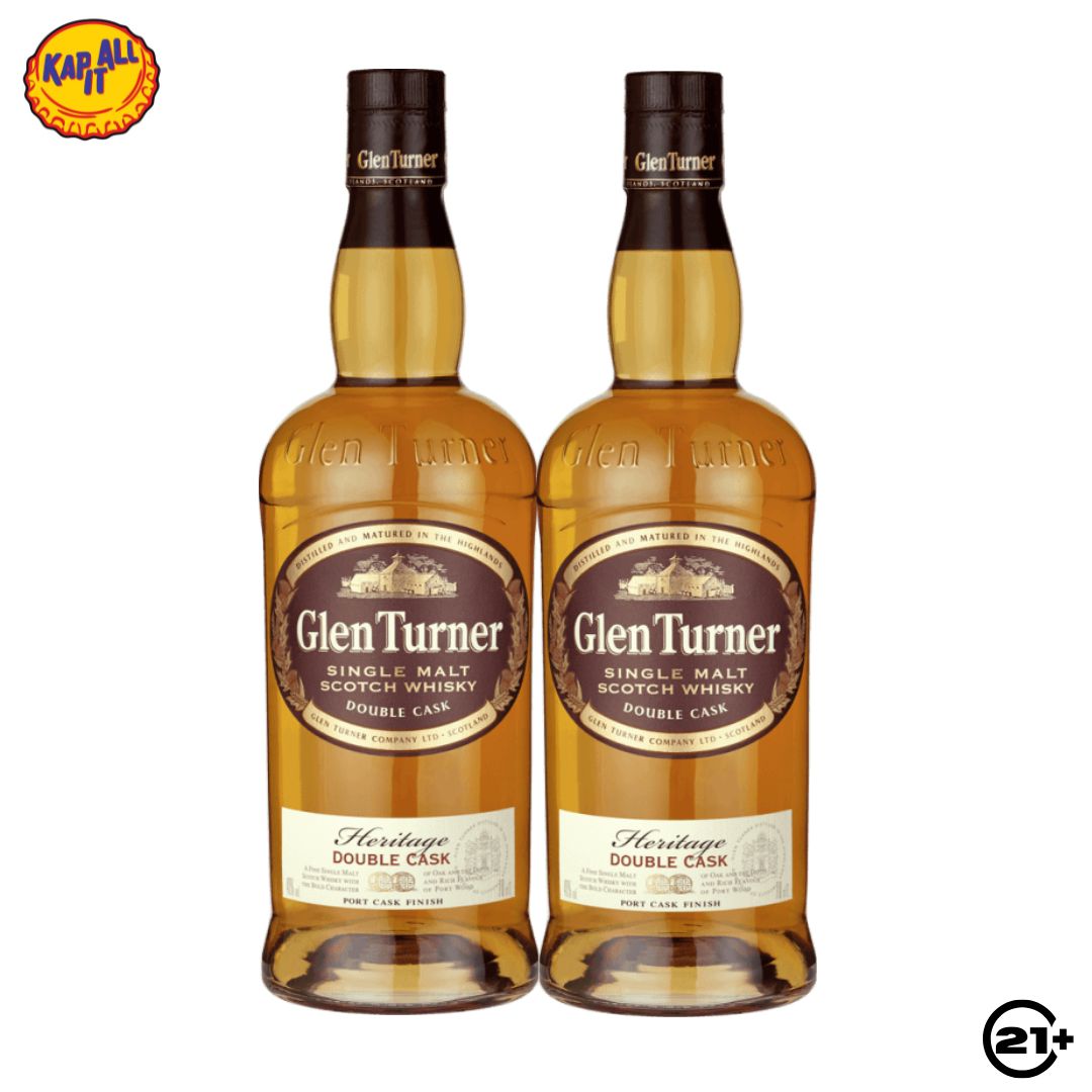 Twin Glen Turner Heritage Double Cask Single Malt Scotch Whisky 700ml - 2 Bottles