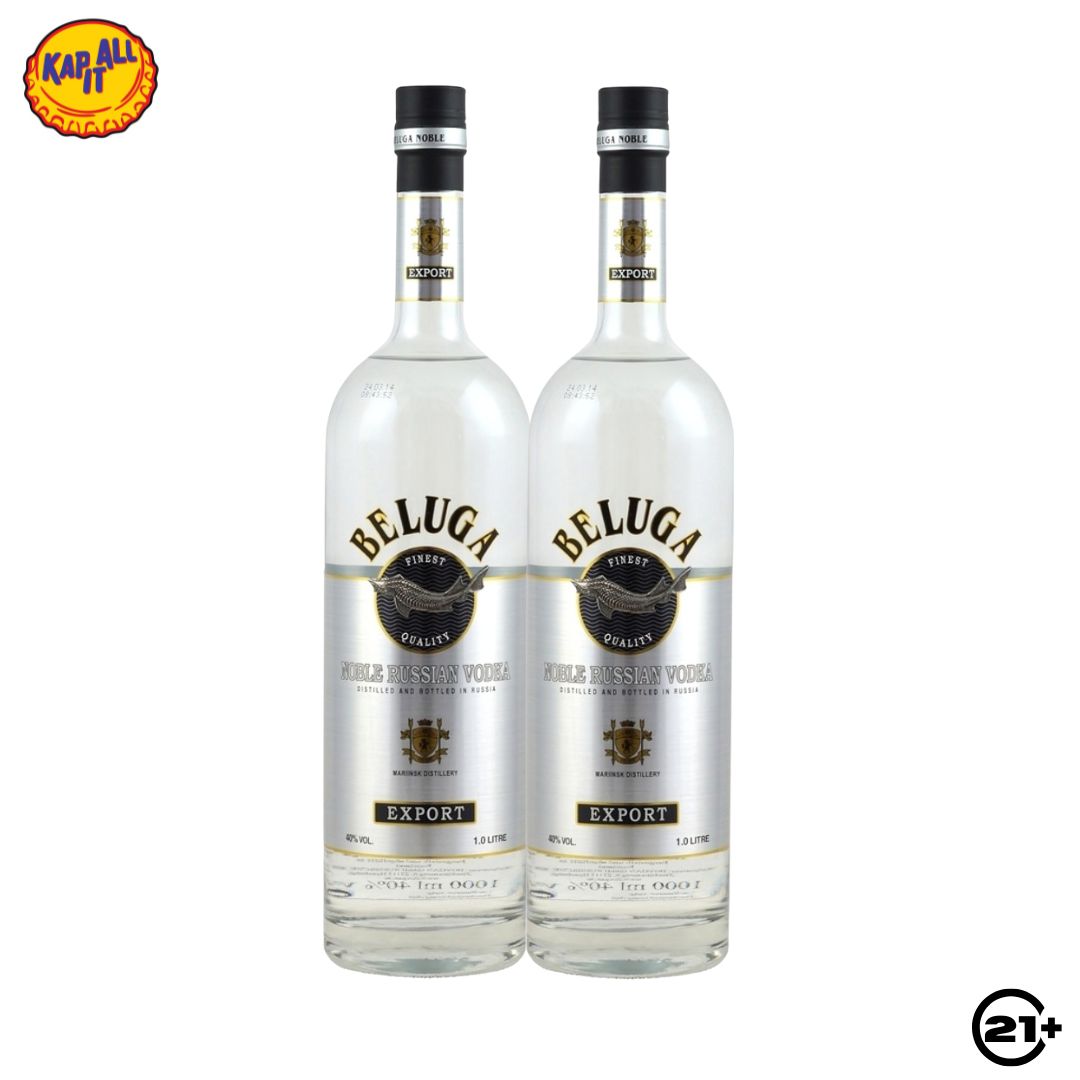 Twin Beluga Noble Vodka 700ml - 2 Bottles