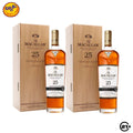 Twin The Macallan 25 YO Sherry Oak Single Malt Scotch Whisky 700ml - 2 Bottles