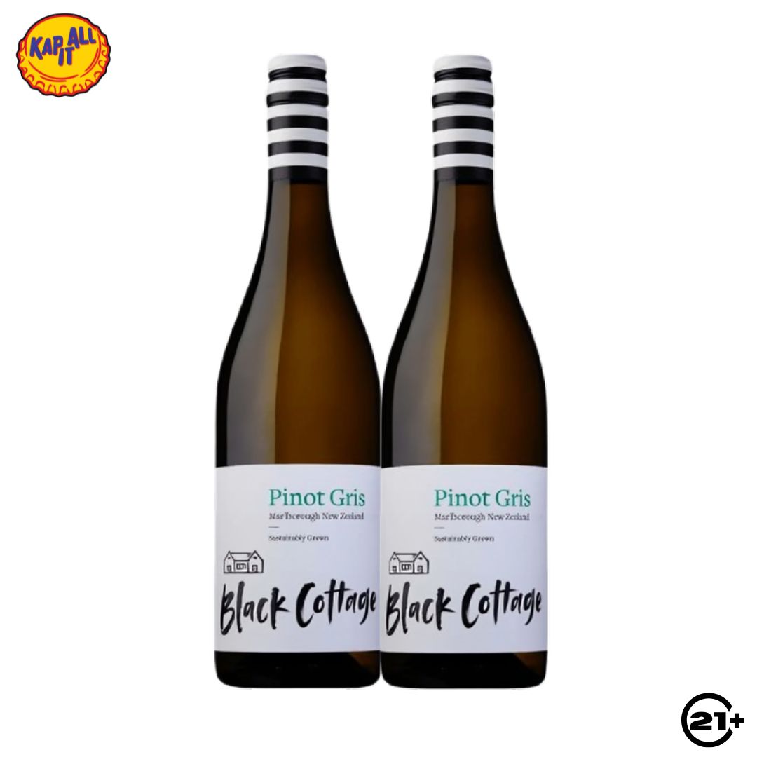 Twin Black Cottage Pinot Gris Wine 750ml - 2 Bottles