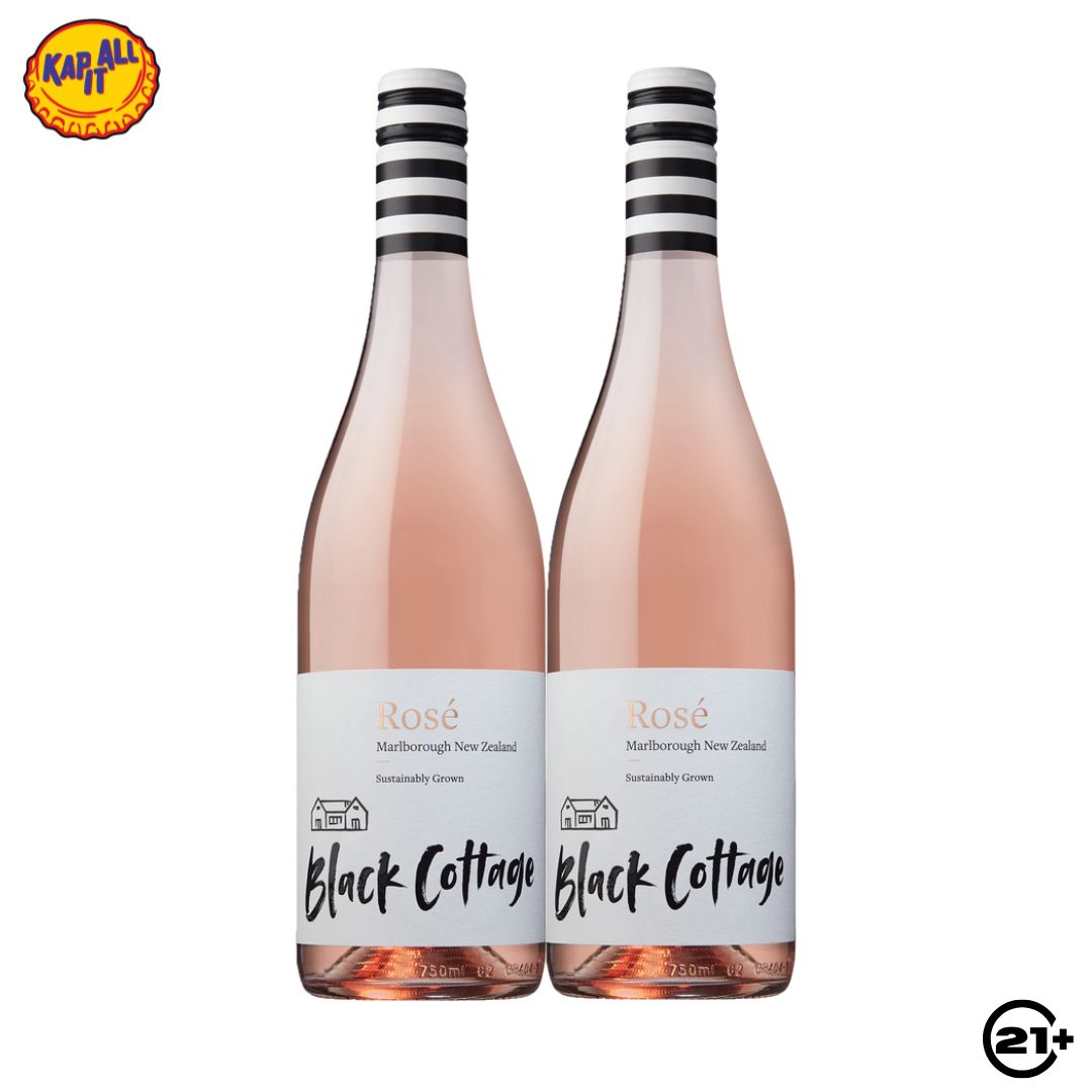 Twin Black Cottage Rose Wine 750ml - 2 Bottles