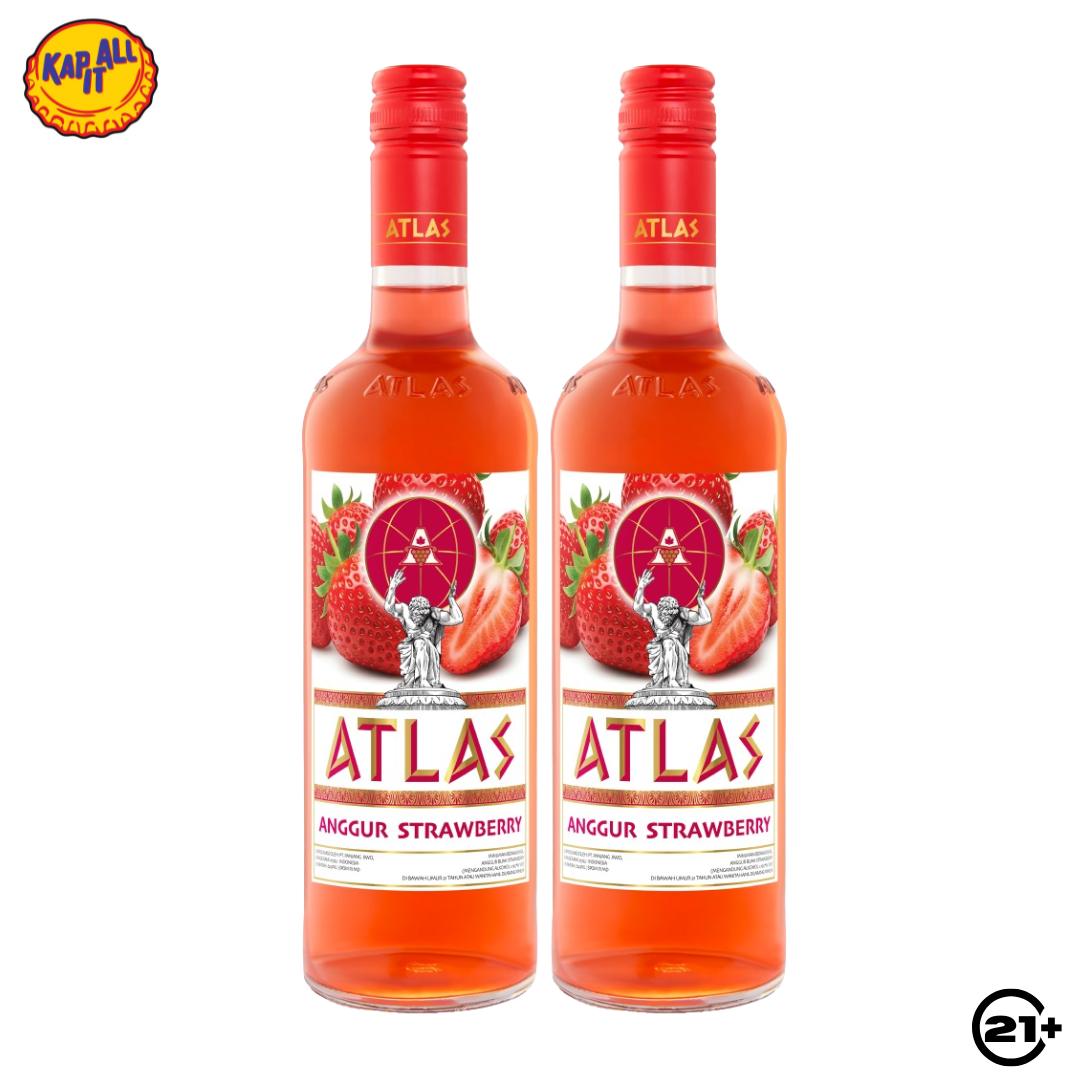 Twin Anggur Atlas Strawberry 620ml - 2 Bottles