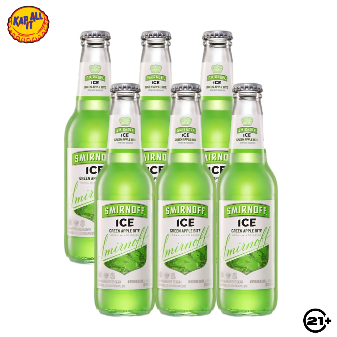 Bundles Smirnoff Ice Green Apple Bite Pint 275ml - 6 Bottles