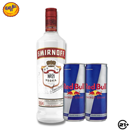 PAKET SMIRNOFF VODKA ORIGINAL 700ml + 2 RED BULL 250ml