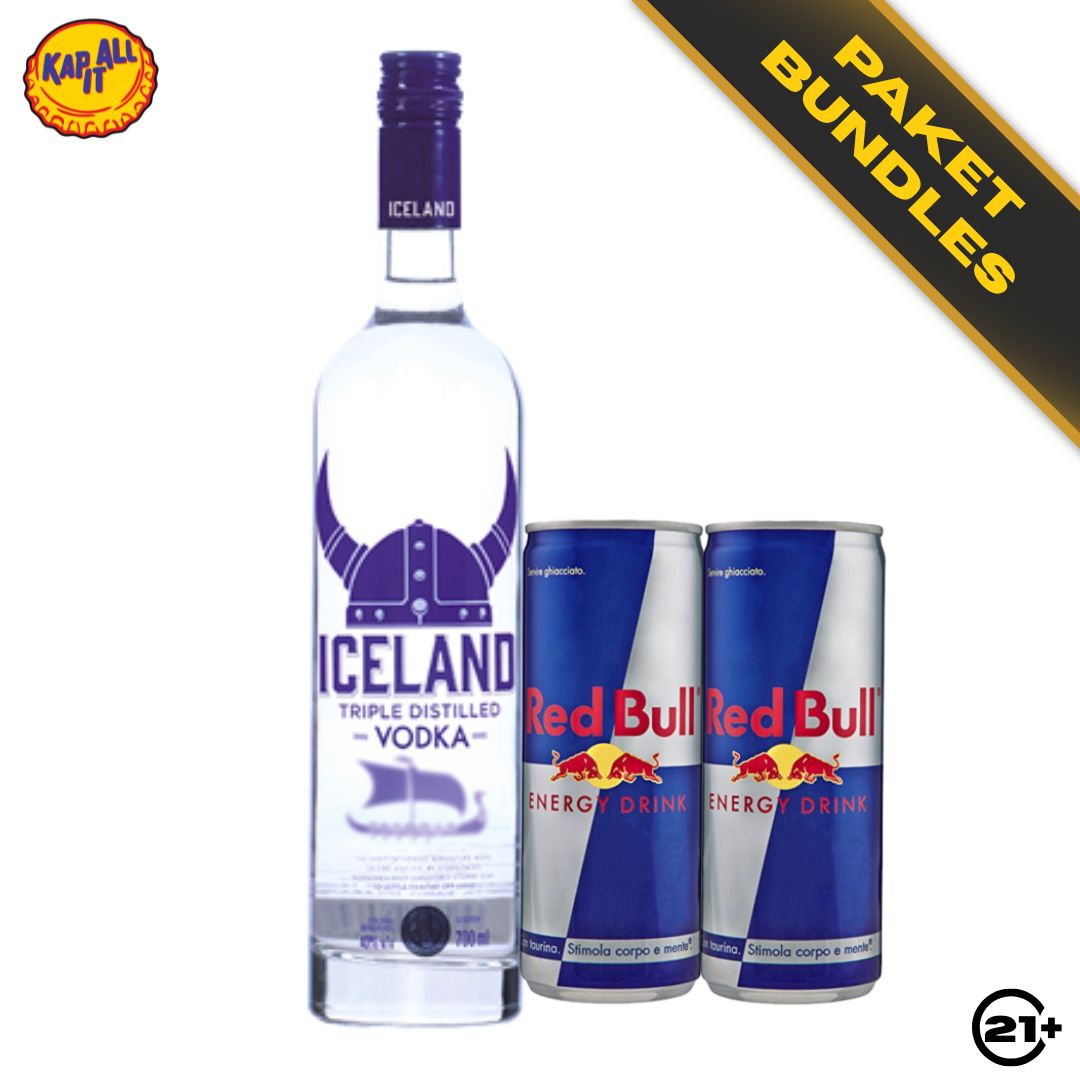 Paket Iceland Original Vodka 700ml + Red Bull Energy Drink 250ml