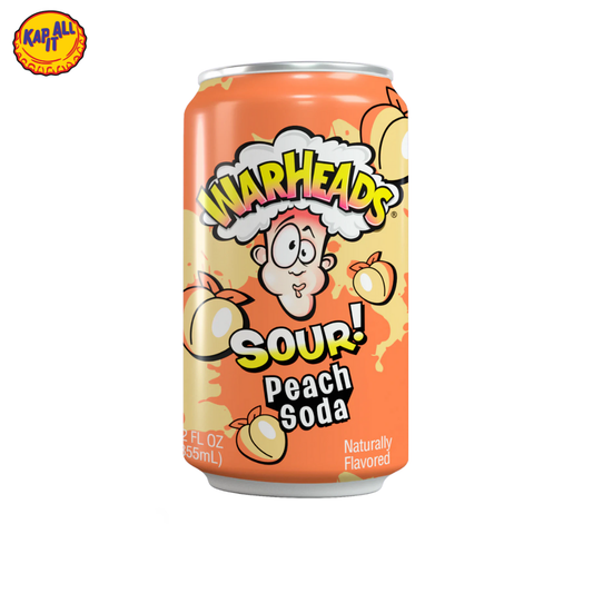 WARHEADS SOUR PEACH SODA 355ml