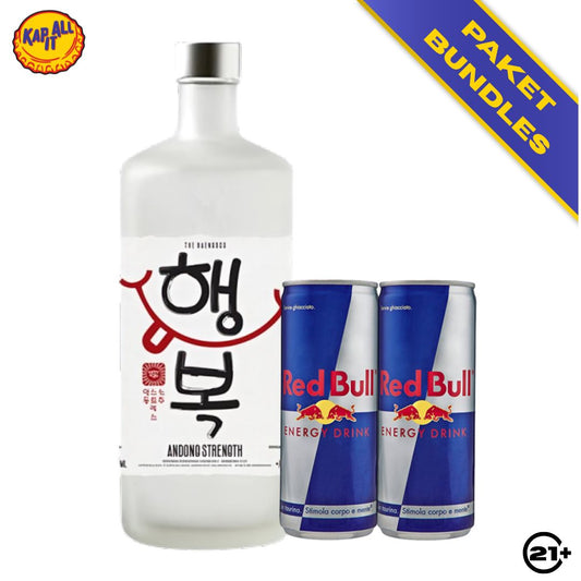 PAKET ANDONG STRENGTH SOJU ORIGINAL 700ml + 2 RED BULL 250ml
