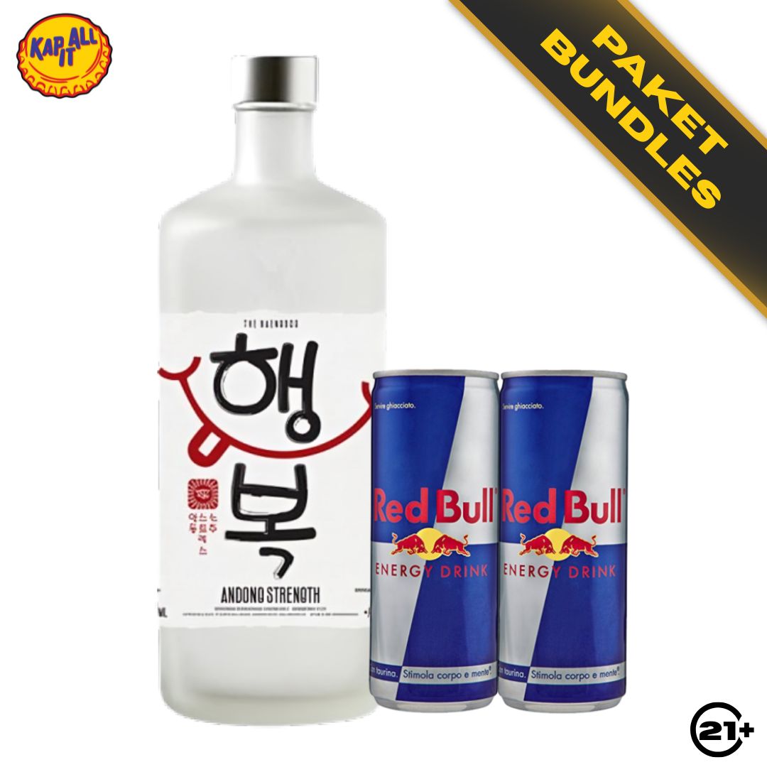 Paket Andong Strength Soju Original 750ml + Red Bull Energy Drink 250ml
