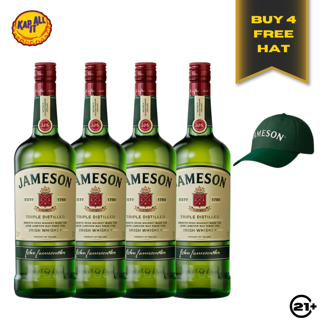 Bundles 4 Jameson Irish Whiskey 700ml Free Hat Jameson