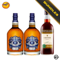 Bundles 2 Chivas Regal 18 YO Blended Scotch Whisky 700ml + Emperador Coffee Brandy Liqueur 750ml