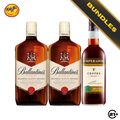 Bundles 2 Ballantine's Finest Blended Scotch Whisky 700ml + Emperador Coffee Brandy Liqueur 750ml