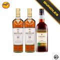 Bundles 2 The Macallan 12 YO Sherry Oak Single Malt Scotch Whisky 700ml + Emperador Coffee Brandy Liqueur 750ml