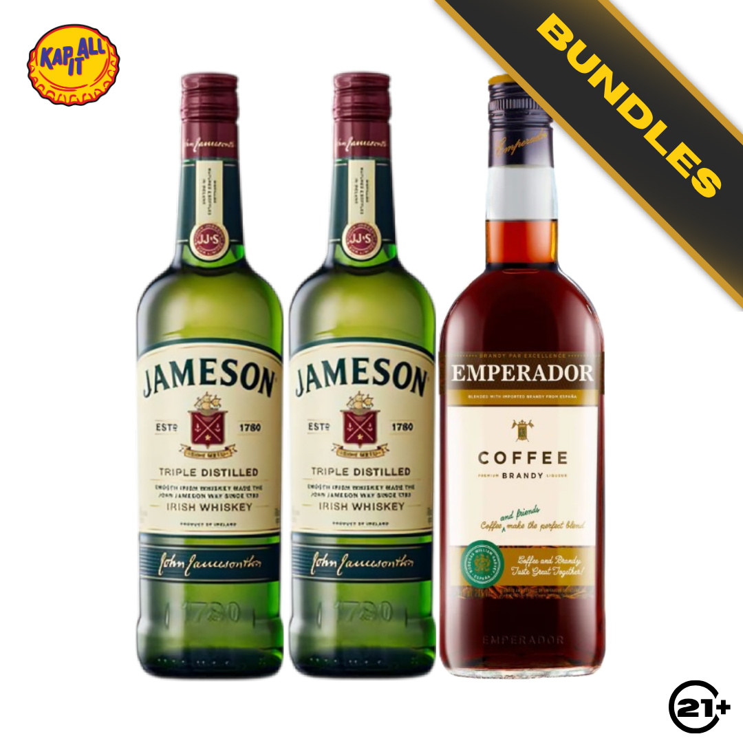 Bundles 2 Jameson Irish Whiskey 700ml + Emperador Coffee Brandy Liqueur 750ml