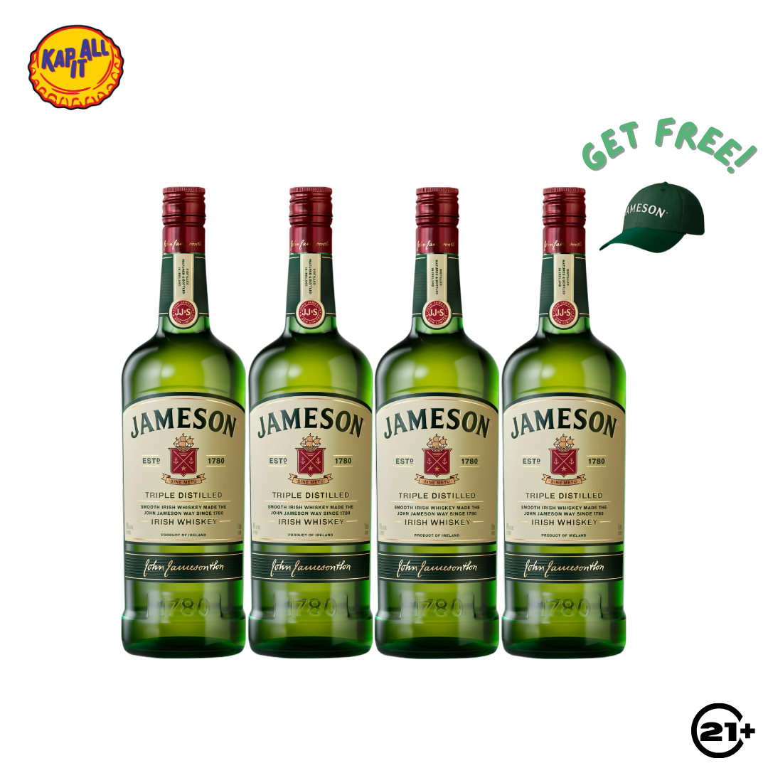 Buy 4 Jameson Irish Whiskey 700ml Free Hat Jameson