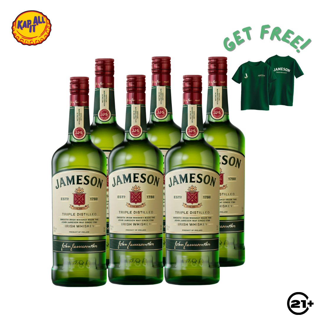 Buy 6 Jameson Irish Whiskey 700ml Free Tshirt Jameson