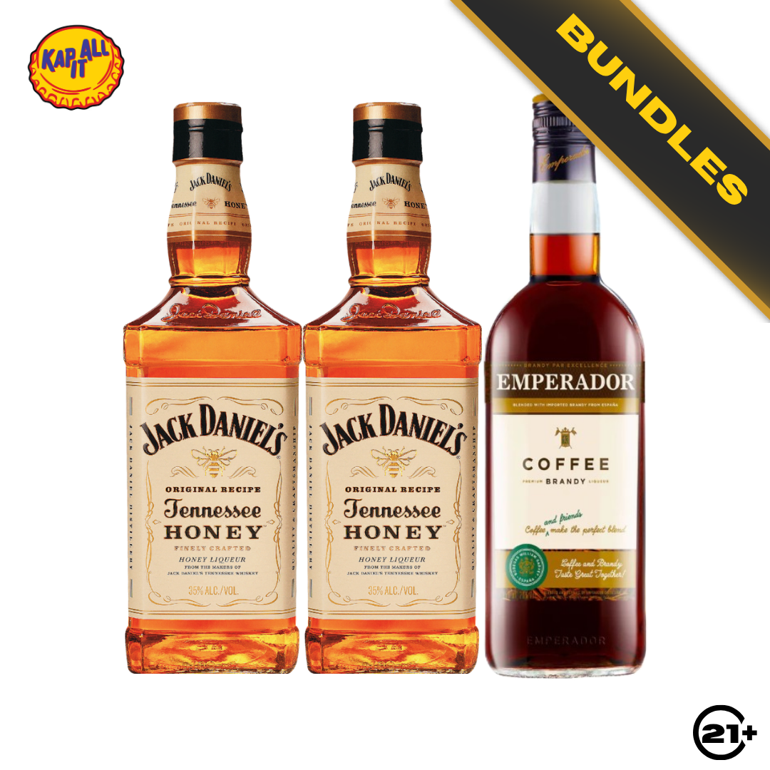 Bundles 2 Jack Daniel's Tennessee Honey Whiskey 700ml + Emperador Coffee Brandy Liqueur 750ml