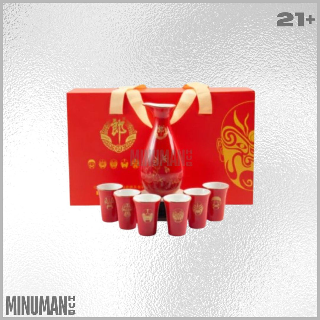 Paket Buy 2 Langjiu Hong Hua Lang 10 YO Baijiu 500ml Free 1 Set Glasses