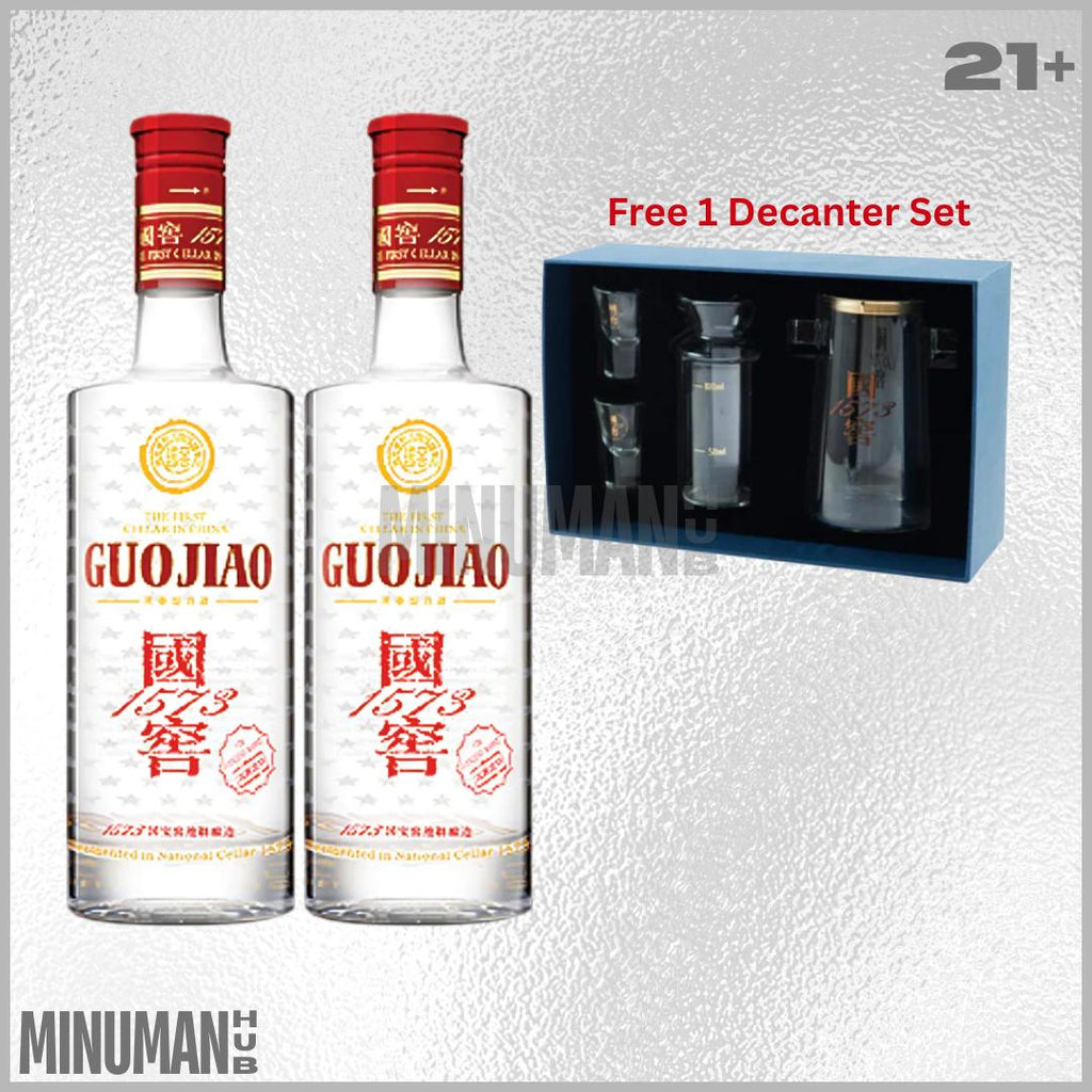 PAKET BUY 2 NATIONAL CELLAR 1573 GUO JIAO 500ml FREE 1 SET DECANTER