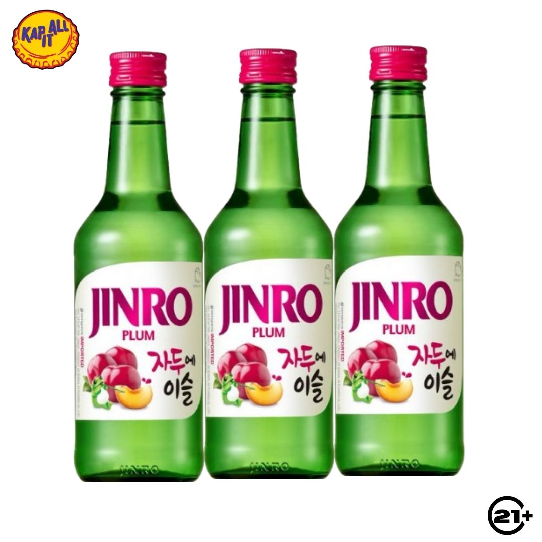Triple Jinro Soju Plum 360ml - 3 Bottles