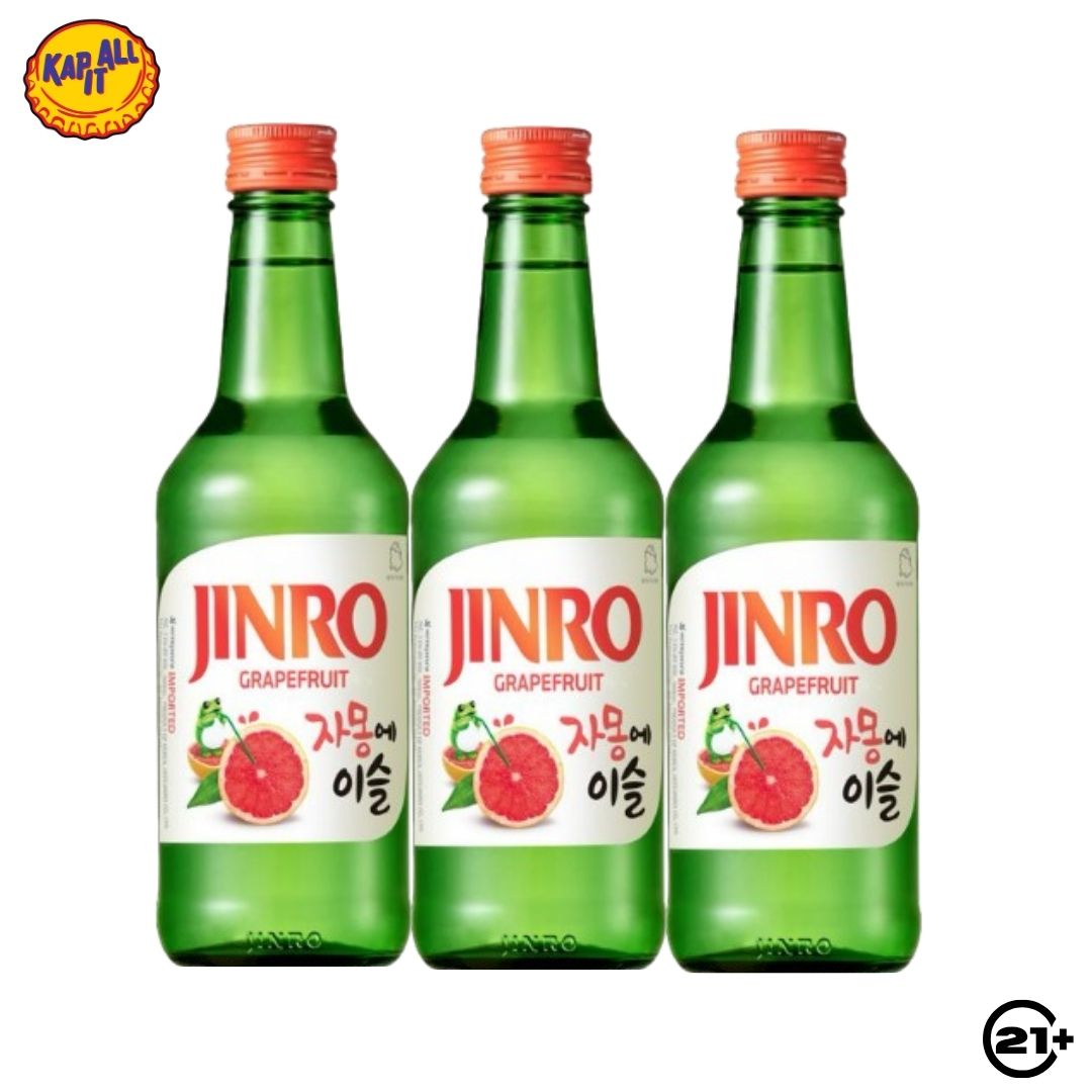 Triple Jinro Soju Grapefruit 360ml - 3 Bottles