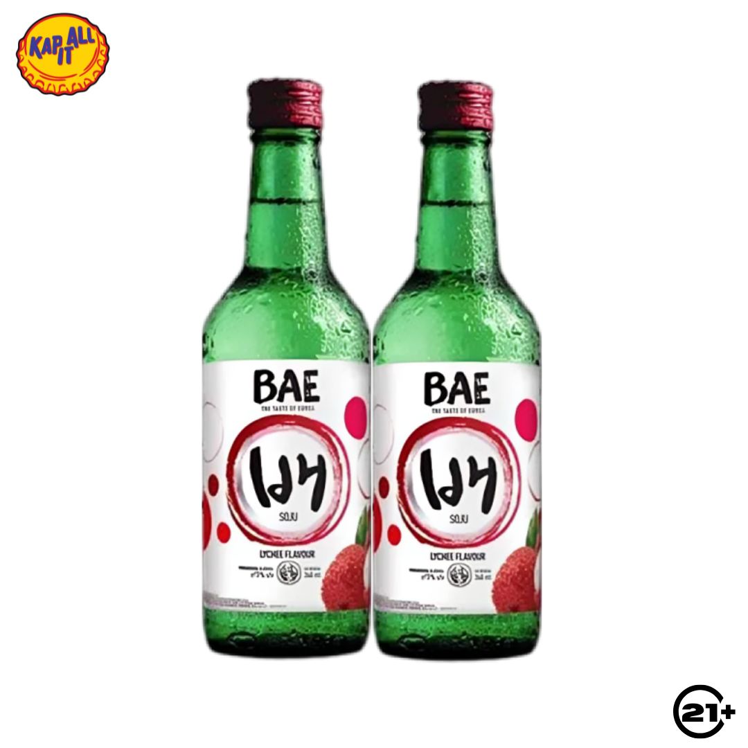 Twin Bae Soju Lychee 360ml - 2 Bottles